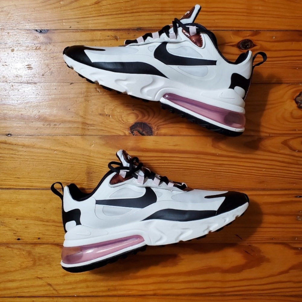 Nike Air Max 270 React cream and tortoise shell sneakers